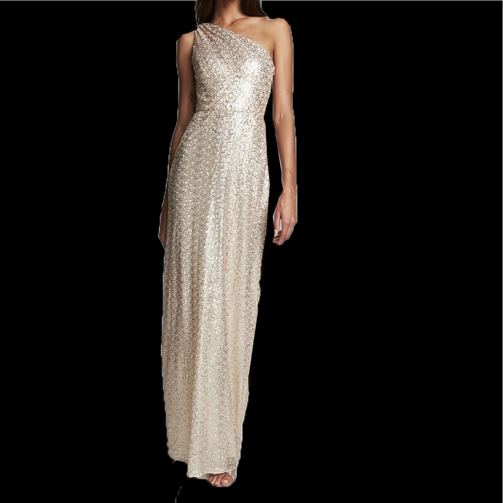 Amsale Gold Dress